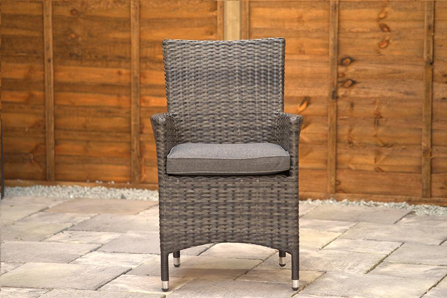 Sapcote Bistro Set in Stone Grey Rattan