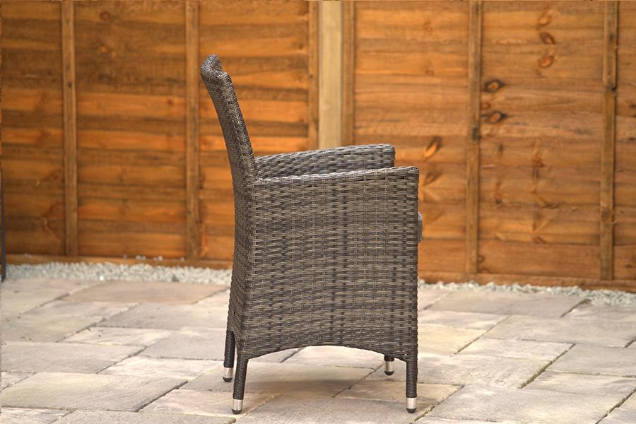 Sapcote Bistro Set in Stone Grey Rattan