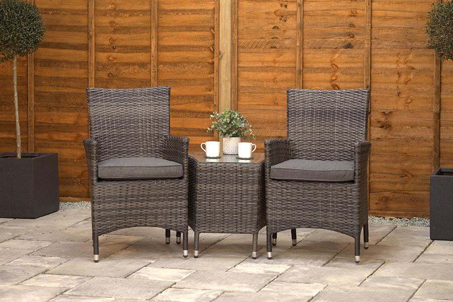 Sapcote Companion Set in Stone Grey Rattan
