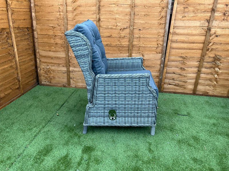 Sapcote Deluxe Reclining Set in Grey Rattan