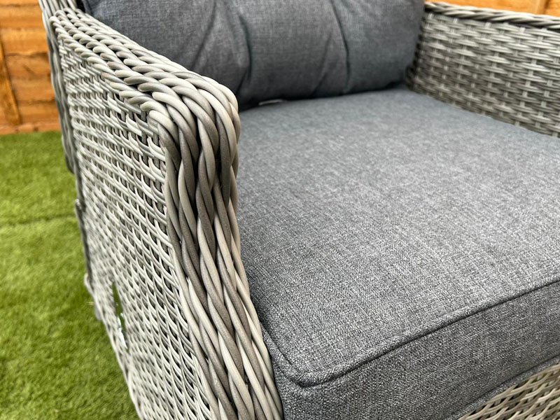 Sapcote Deluxe Reclining Set in Grey Rattan