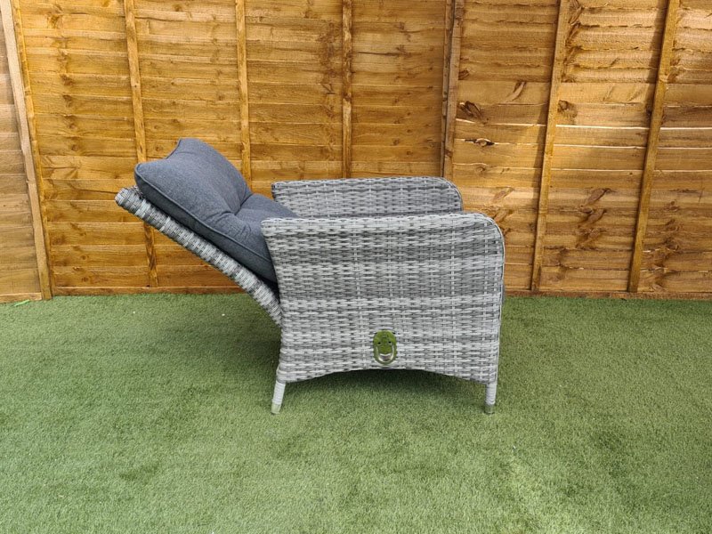 Sapcote Reclining Set in Grey Rattan