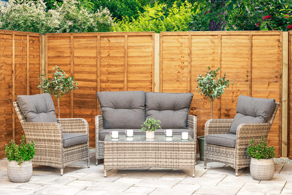 Sapcote Sofa Lounge Set in Grey Rattan