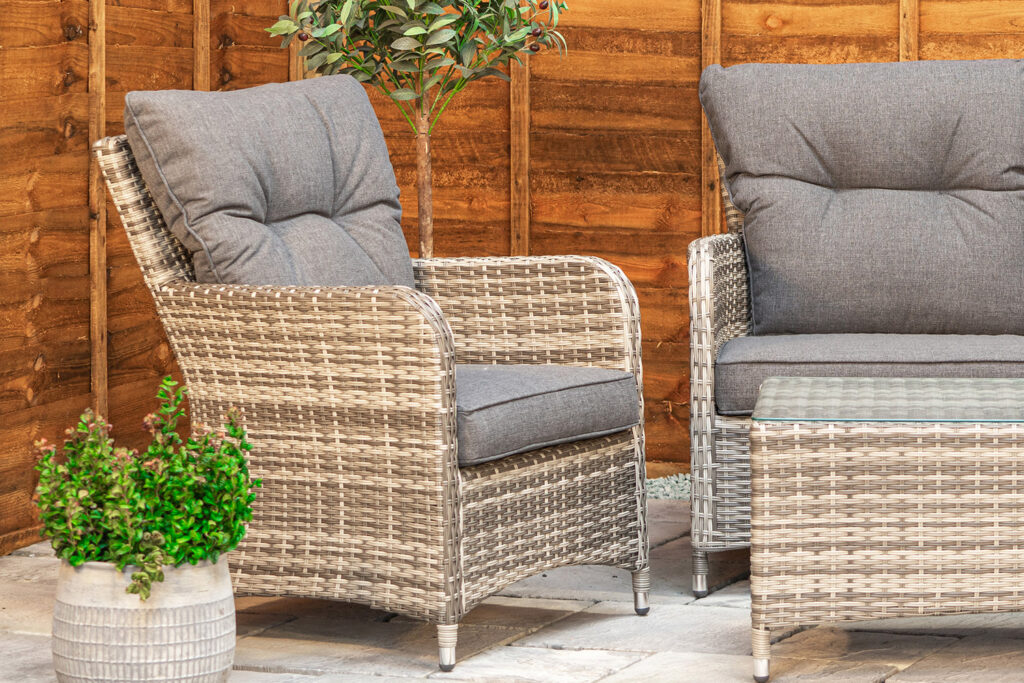 Sapcote Sofa Lounge Set in Grey Rattan