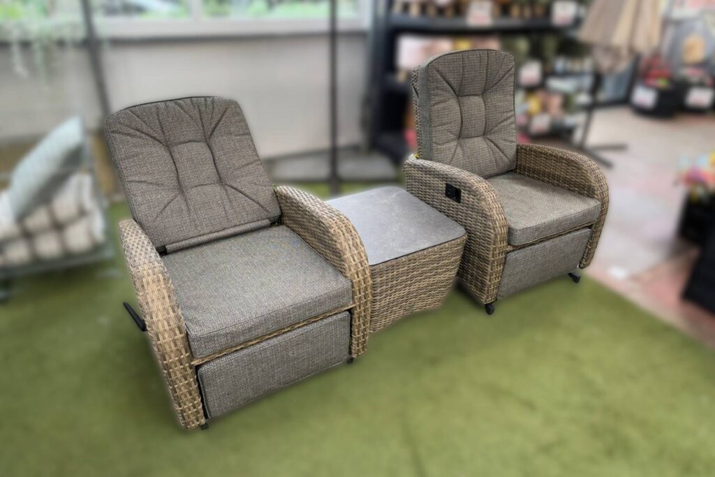 Burbage 2026 Rocking/Non-Rocking Recliner Bistro Set Cappuccino Brown