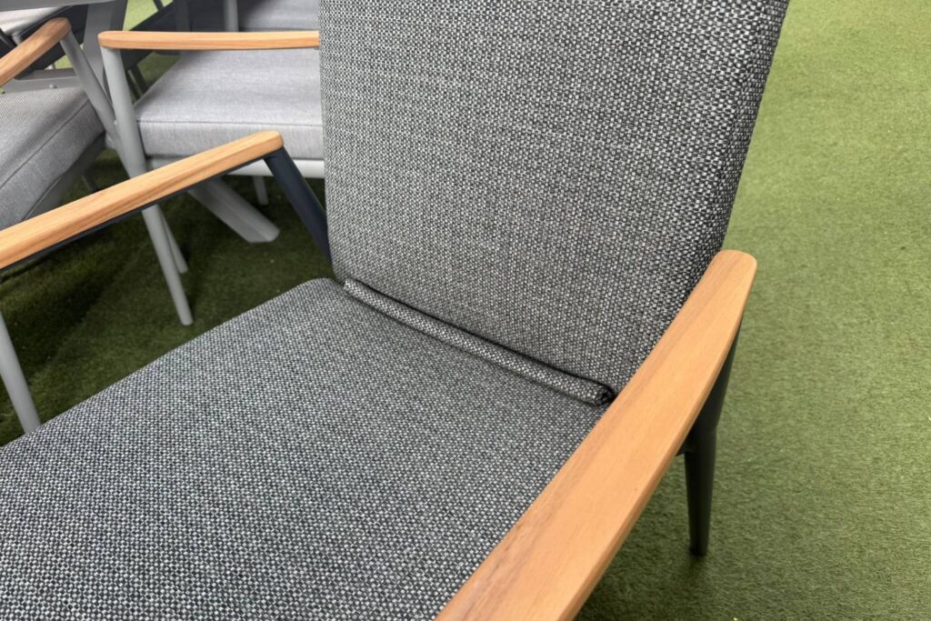 Cosby 4 Seater Reclining Dining Set in Grey